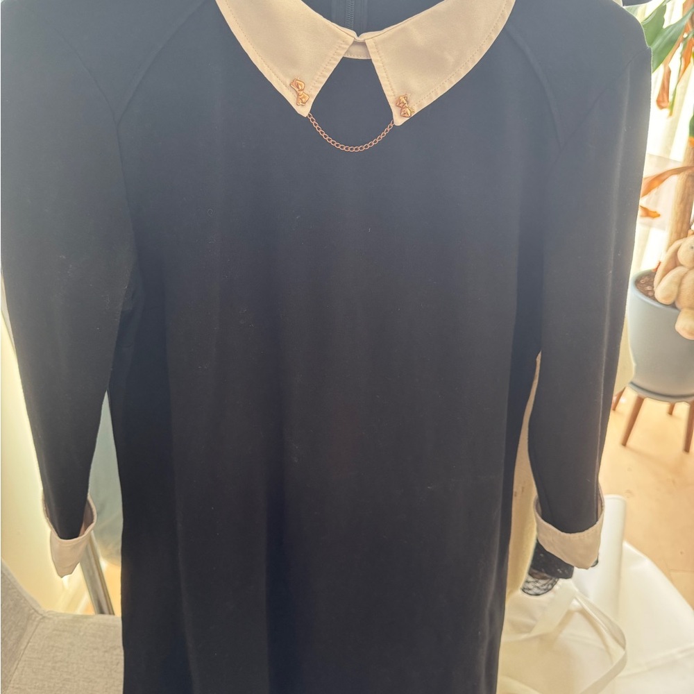 Ted Baker London Blue Sheath Dress with Peter Pan Collar